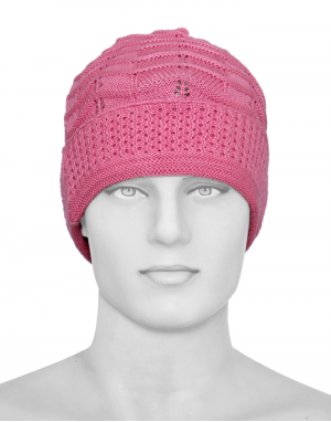 Unisex acrylic cap baggy self design pink